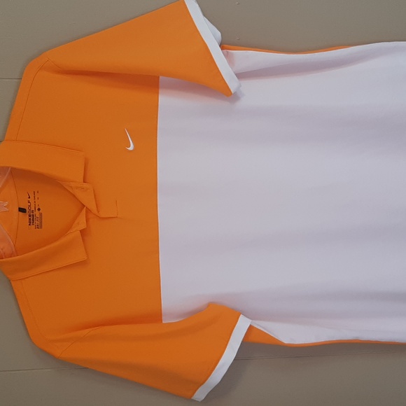 Nike Golf Men's Polo Shirt Size XL Orange And White - Picture 8 of 12